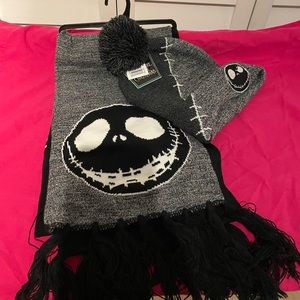 Nightmare Before Christmas Jack Skellington Scarf Beanie